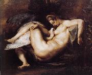 Peter Paul Rubens Lida and Swan oil painting artist